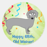 Alles Gute zum Geburtstag alter Weiner Runde Aufkleber