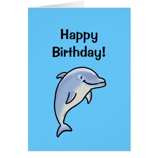 Alles Gute zum Geburtstag! (Delphin) Grußkarte Zazzle