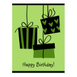 alles Gute zum Geburtstag - grüne Geschenke - Post