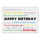 Alles Gute zum Geburtstag in der viele Sprachenkar