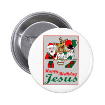 Alles Gute zum Geburtstag Jesus Anstecknadel