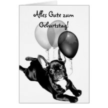Alles Gute zum Geburtstag Karte französischer Bull