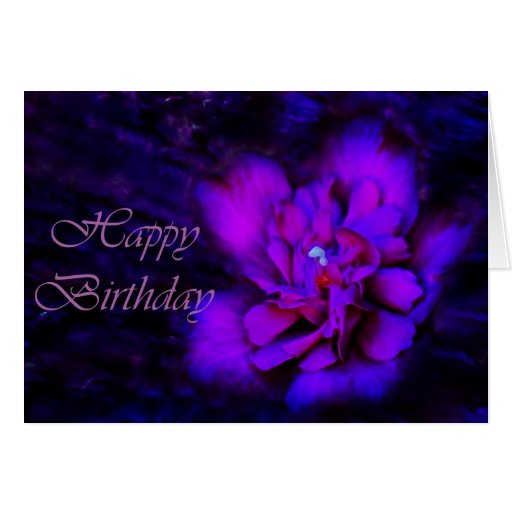 Alles Gute zum Geburtstag lila Blume Grußkarten Zazzle