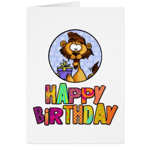 Alles Gute zum Geburtstag Löwe Grußkarte Zazzle