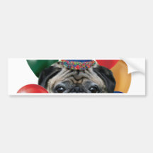 Alles Gute zum Geburtstag Mopshund Auto Sticker