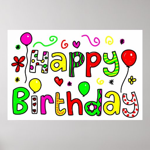 Alles Gute zum Geburtstag Posterdrucke