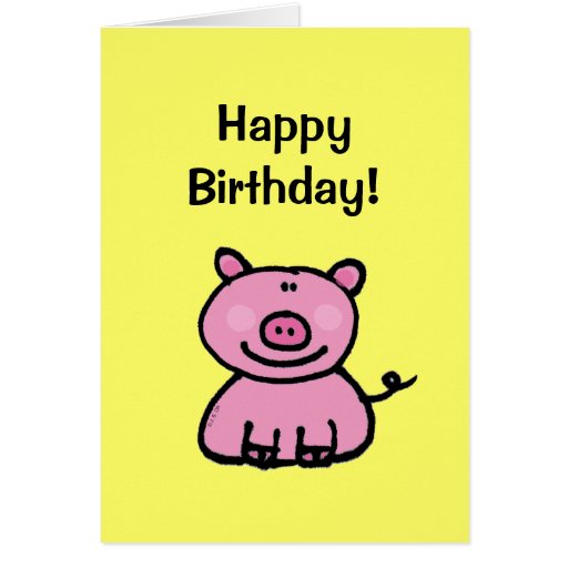 Alles Gute zum Geburtstag! (Schwein) Grußkarten
