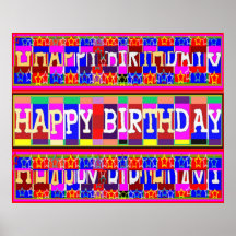 Alles Gute zum Geburtstag:  Ursprüngliche glücklic Posterdruck