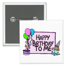 Alles Gute zum Geburtstag zu mir Mädchen Anstecknadel