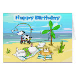 alles Gute zum Geburtstagstrandkarte