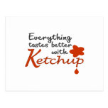Alles schmeckt mit Ketschup besser Postkarte