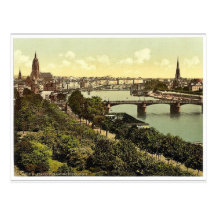 Allgemeine Ansicht, der Fluss und Lager, Frankfort Postkarte