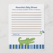 Alligatorkundenspezifische Flyer-Baby-Duschen-Rate