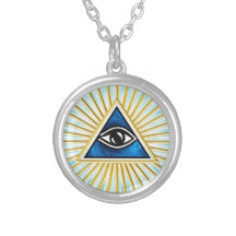 Allsehendes Auge Gottes, Pyramide, Freimaurer Halsketten