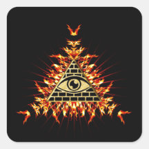 Allsehendes Auge Gottes, Pyramide, Vorsehung Sticker