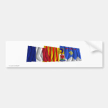 Alpes-de-Haute-Provence, PACA u. Frankreich-Flagge Autosticker