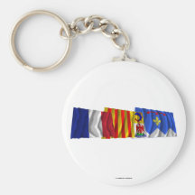 Alpes-de-Haute-Provence, PACA u. Frankreich-Flagge Schlüsselband