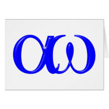 alpha omega grußkarte
