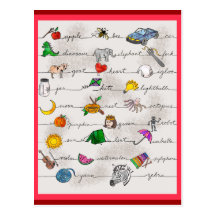 Alphabet A-Z Postkarten