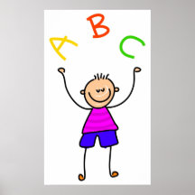 Alphabet-Junge Plakate