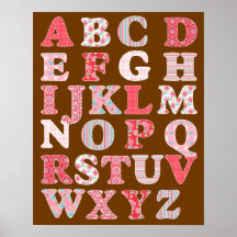 Alphabet-Plakat für Mädchen