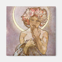 Alphones Mucha ~ der Mond 1902 Kühlschrankmagnet