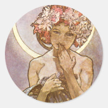 Alphones Mucha ~ der Mond 1902 Sticker