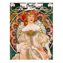 Alphonse Mucha - Blumen-Mädchen postkarten