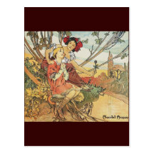 Alphonse mucha chocolat masson postkarte