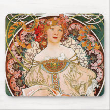 Alphonse Mucha - Frühling Mousepad