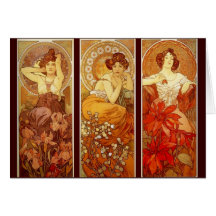 Alphonse Mucha Grußkarte