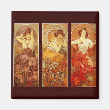 Alphonse Mucha Kühlschrankmagnet