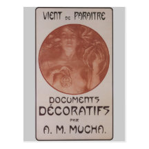 Alphonse Mucha ~ Kunst Nouveau ~ dokumentiert Deco Postkarte