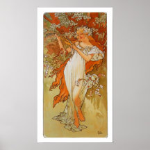 Alphonse Mucha - Kunst Nouveau - Frühling Plakate