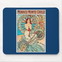 Alphonse Mucha Monaco, Monte Carlo, 1897 Mauspads