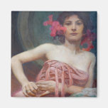 Alphonse Mucha ~ Porträt Kühlschrankmagnet