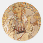 Alphonse Mucha - Slavia Runder Sticker