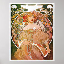 Alphonse Mucha, Träumerei/Tagtraum, 1896. Posterdruck