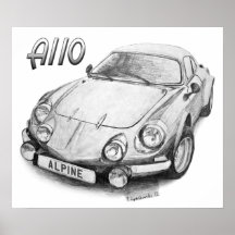 Alpines A110 Plakatdruck