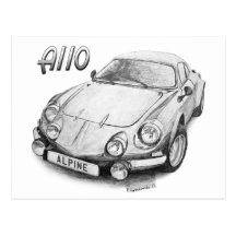 Alpines A110 Postkarte