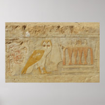Alte ägyptische Eule hieroglyphisch Poster