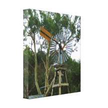 alte australische Windmühle Leinwand Drucke
