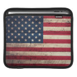 Alte hölzerne amerikanische Flagge ipad sleeves