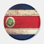 Alte hölzerne Costa Rican Flagge magnete