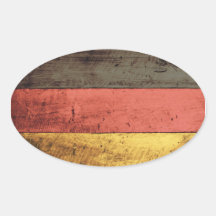 Alte hölzerne Deutschland-Flagge Aufkleber