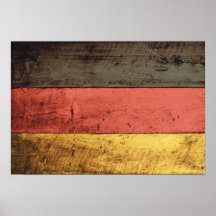 Alte hölzerne Deutschland-Flagge Posterdruck