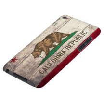 Alte hölzerne Kalifornien-Flagge iPod Touch Case