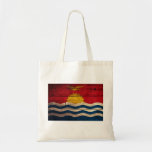 Alte hölzerne Kiribati-Flagge Einkaufstasche