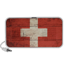 Alte hölzerne Schweizer Flagge iPod Speaker