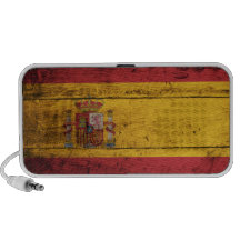 Alte hölzerne Spanien-Flagge Mini Lautsprecher